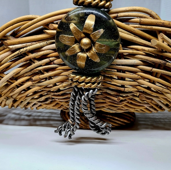 Vintage Maitland - Smith Reed Glass Wrought Iron Basket Floral - Picture 8 of 16